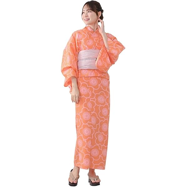 Amazon | 浴衣 セット レディース [なごみや] 綿紅梅 浴衣